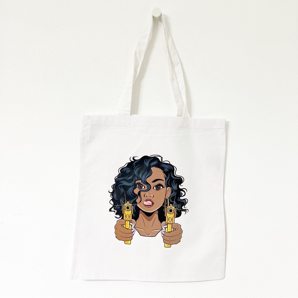 Fierce & Fearless Graphic Tote Bag — Bold Statement Vibes